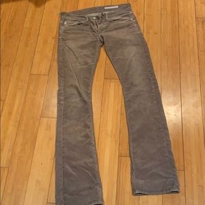 AG light gray / silver corduroy pants